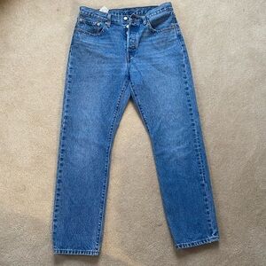 Levi's Medium Blue Ankle Crop Jeans